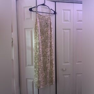 Midi dress, green, floral